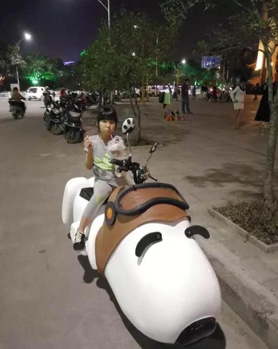 这么萌的史努比电动车交警让上路吗?