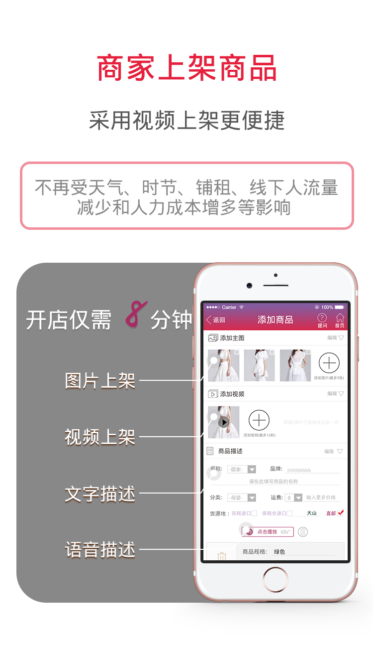 微视店WeTrade APP海外实体店直播视频购物