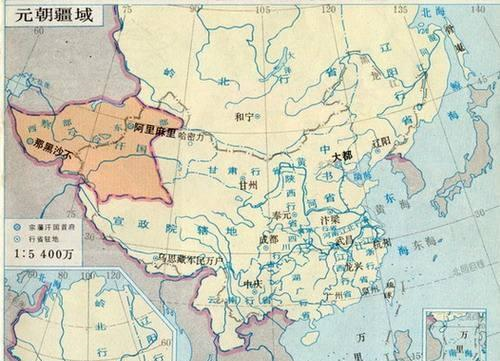 为什么元朝和明朝地图最上面是一条横线是没有画全吗