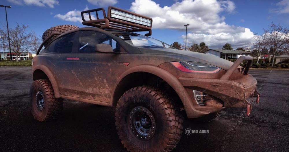 特斯拉Model X变身沙漠霸王! 达喀尔拉力赛改装版