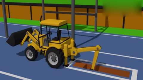 益智动画玩具工程车的工作场景教宝宝认识各种工程车的作用