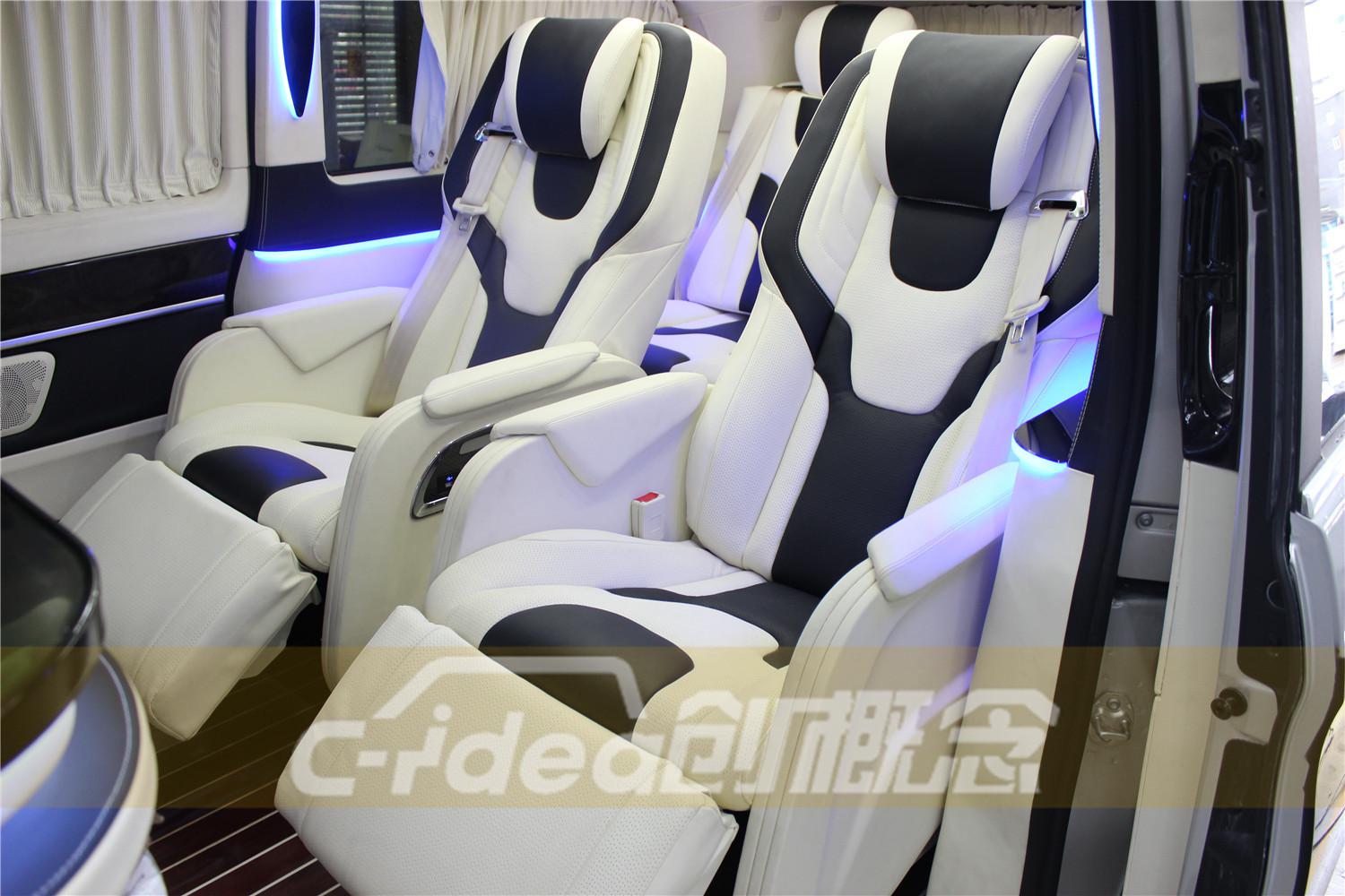奔驰V260全车座椅改造升级，加装通风座椅、航空座椅