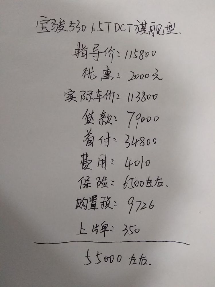 宝骏530 1.5T双离合旗舰版落地需要多少钱?