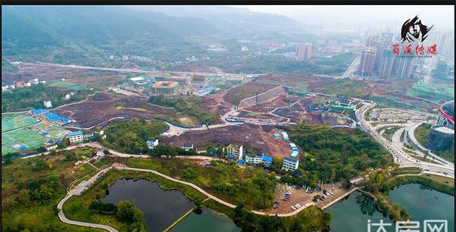 一步莲湖一步繁华 达州莲花湖板块最新航拍实景