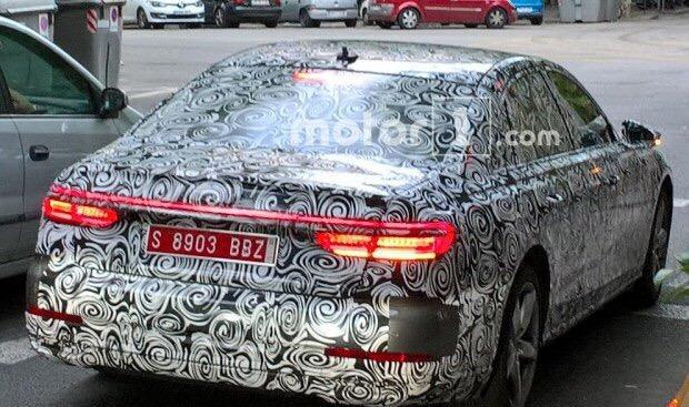 新款A6最新路试谍照，贯穿式尾灯，是丑还是美？