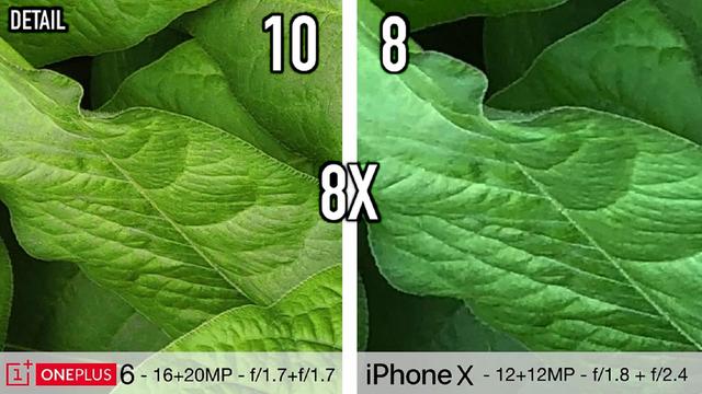 一加手机6和iPhoneX拍照对比:夜景和8X拍照有