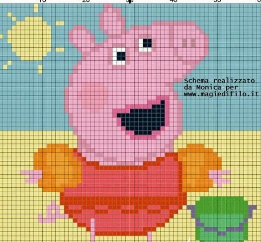 让小猪佩奇跳到宝宝毛衣上,宝宝毛衣图案之小猪佩奇