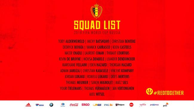 2018年俄罗斯世界杯巡礼:--欧洲红魔比利时国