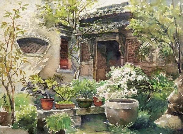 天津美院教授陈重武乡村美景水彩画作品欣赏