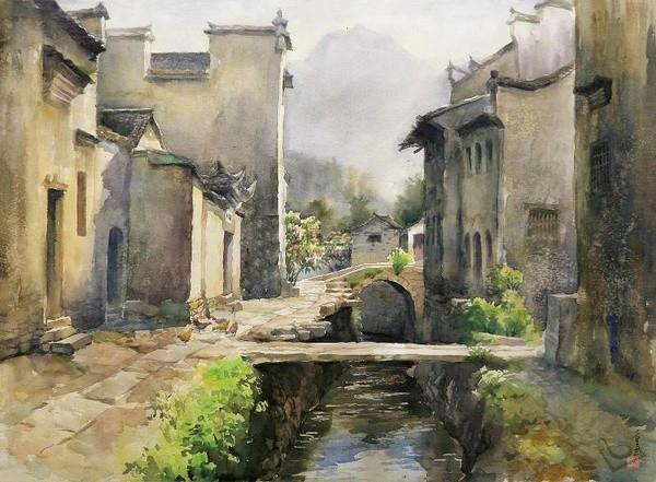 天津美院教授陈重武乡村美景水彩画作品欣赏