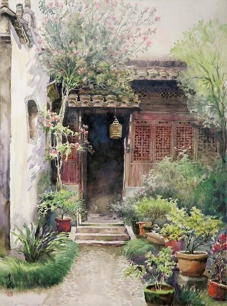 天津美院教授陈重武乡村美景水彩画作品欣赏