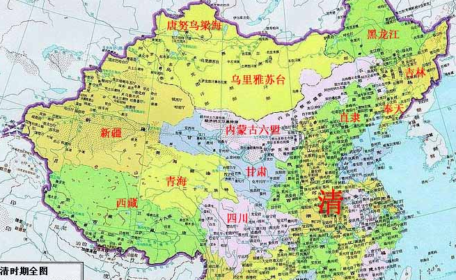 中国古代历代地图,我大中国国土面积最大时位