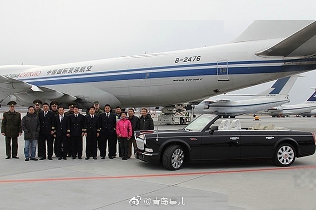 青岛上合峰会用车,一排红旗L5停一起场面震撼