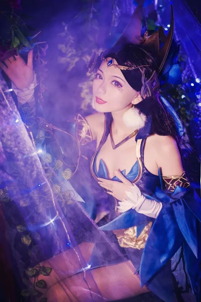 王者荣耀仲夏夜之梦貂蝉cos,你要爱上妾身哦