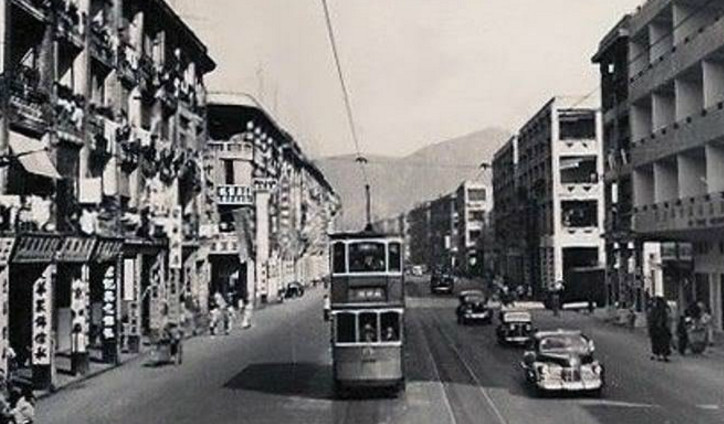 老照片,50年代的香港,那时已经开始繁荣,满满的时代感