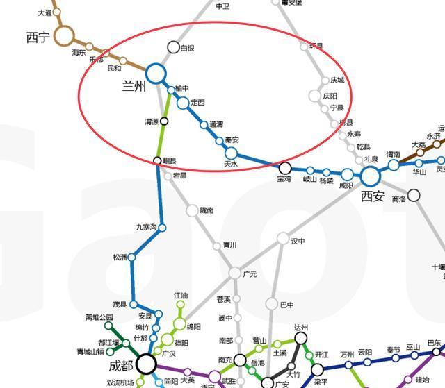 甘肃省铁路地图高清版
