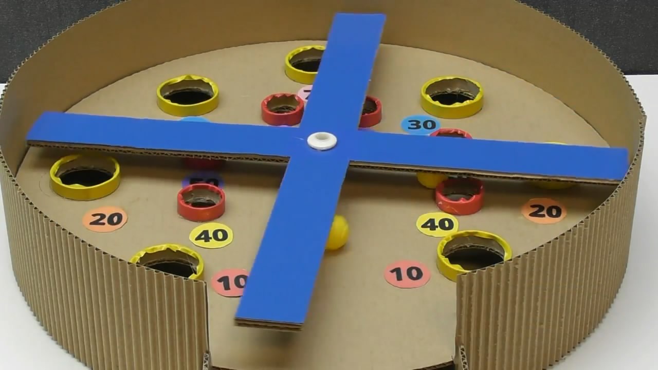 diy纸板教学教你如何制作纸板进球游戏机图解