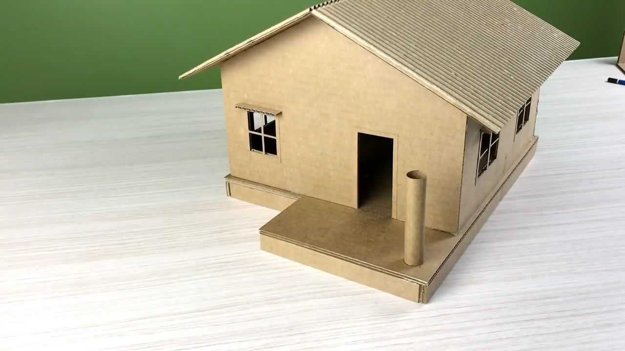 纸板房屋模型的制作过程,新手也能轻松学会(图解)