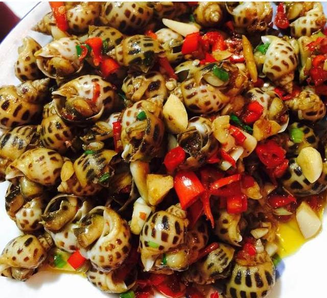 朋友聚会,最适合的一道花螺菜色香味俱全!醉、卤、白灼、盐焗等