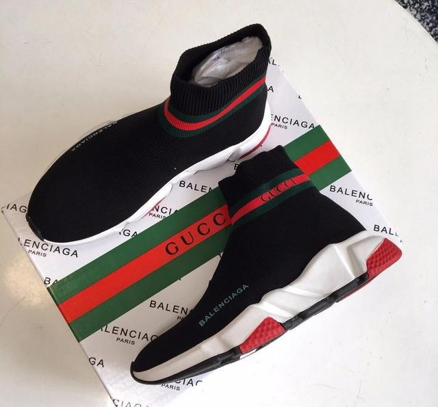 巴黎世家与Gucci联名合作款袜子鞋,有钱和有才