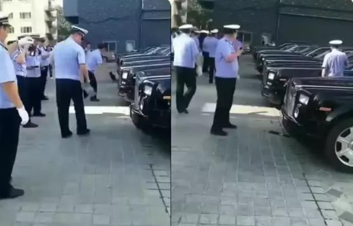 网红办酒席现场豪车云集，遭人嫉妒举报，警察突击检查拆车