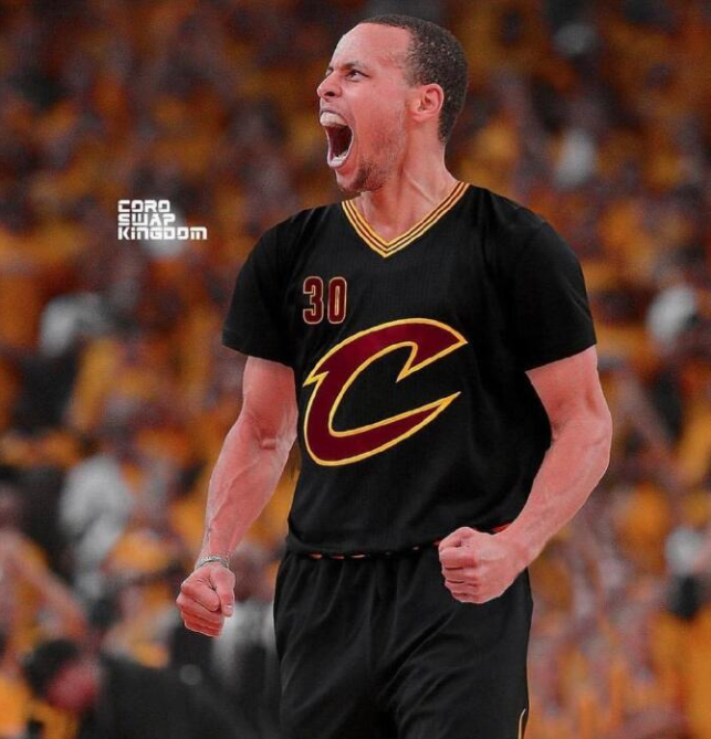 够帅气!球星乱入，大帝雄鹿球衣，詹姆斯勇士球衣，库里骑士球衣