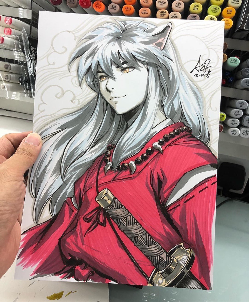 炒鸡好看的动漫人物手绘 . by: artgerm