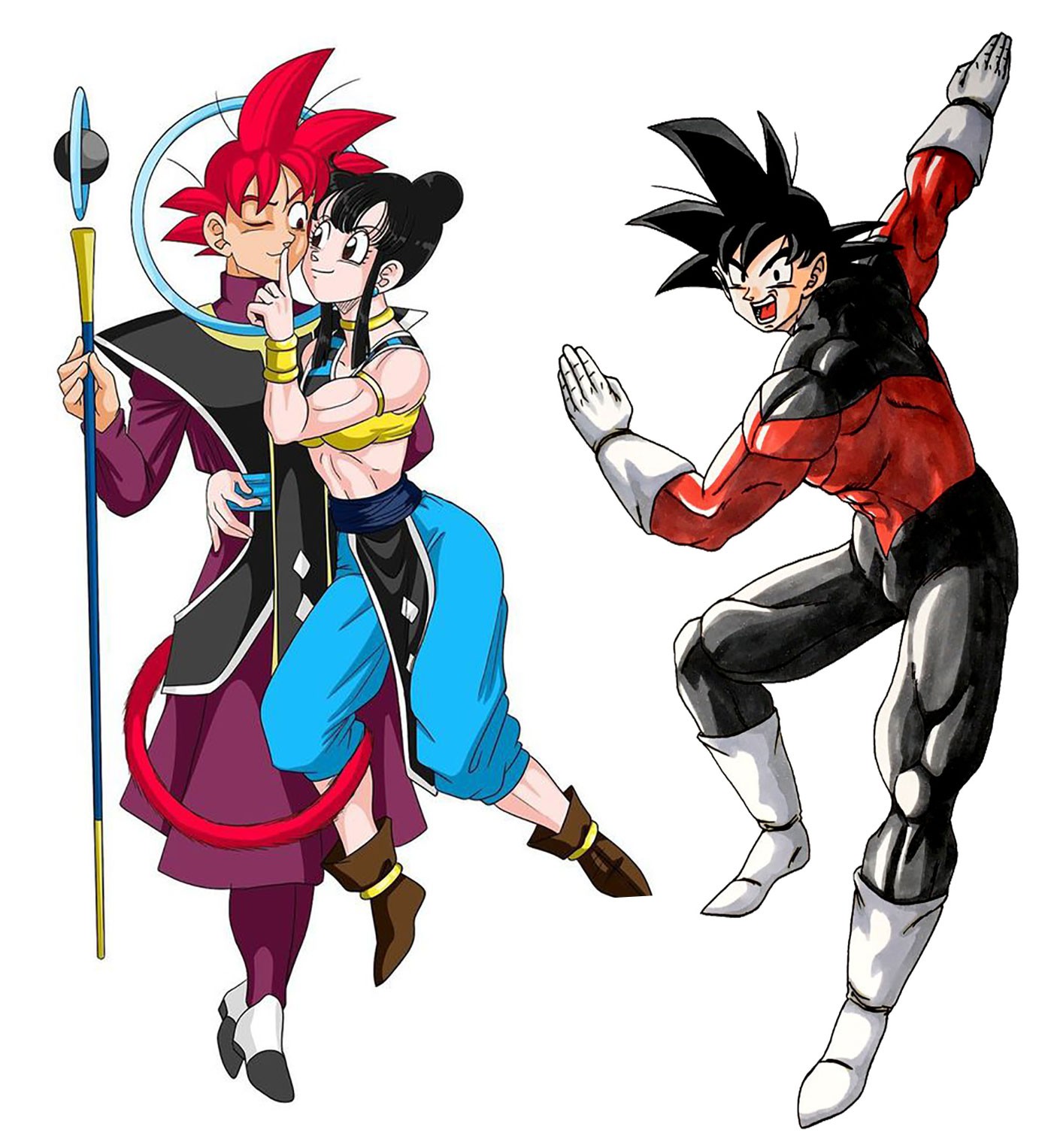 龙珠人物换装秀,比克穿琪琪衣服真辣眼,孙悟空穿全王衣服最帅!