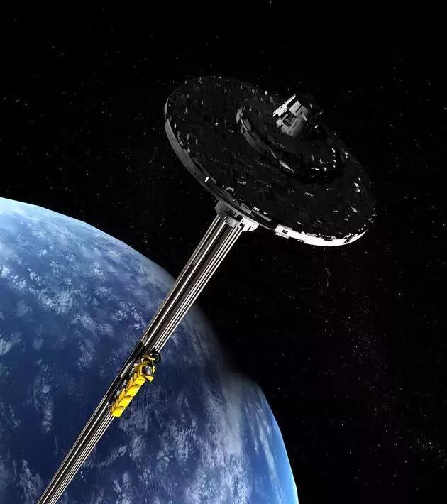 太空电梯绘画图片