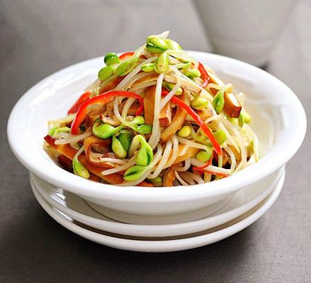 外送两款炒豆芽家常菜