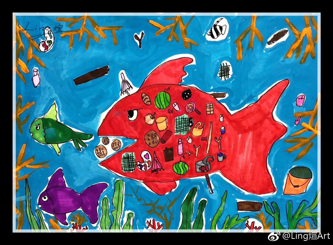 保护环境简笔画儿童画,保护环境简笔画图片,最简单的儿童环保画_大山谷图库