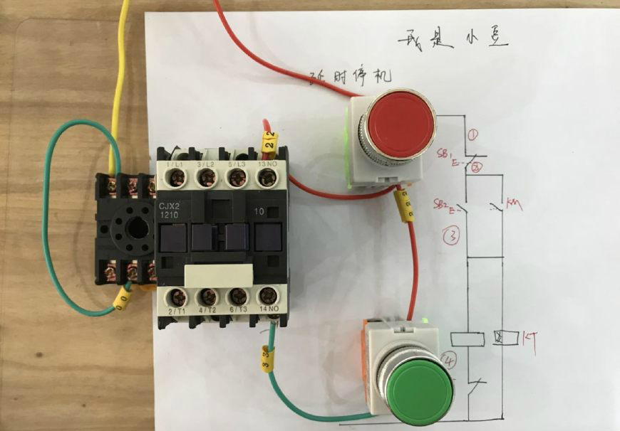 电工知识,启动运行延时断电,线号标注实物讲解|继电器|接触器|线圈_新浪网