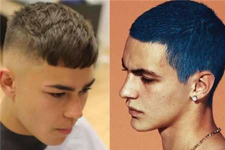 男生帅气短发对比 还是两边铲更精神