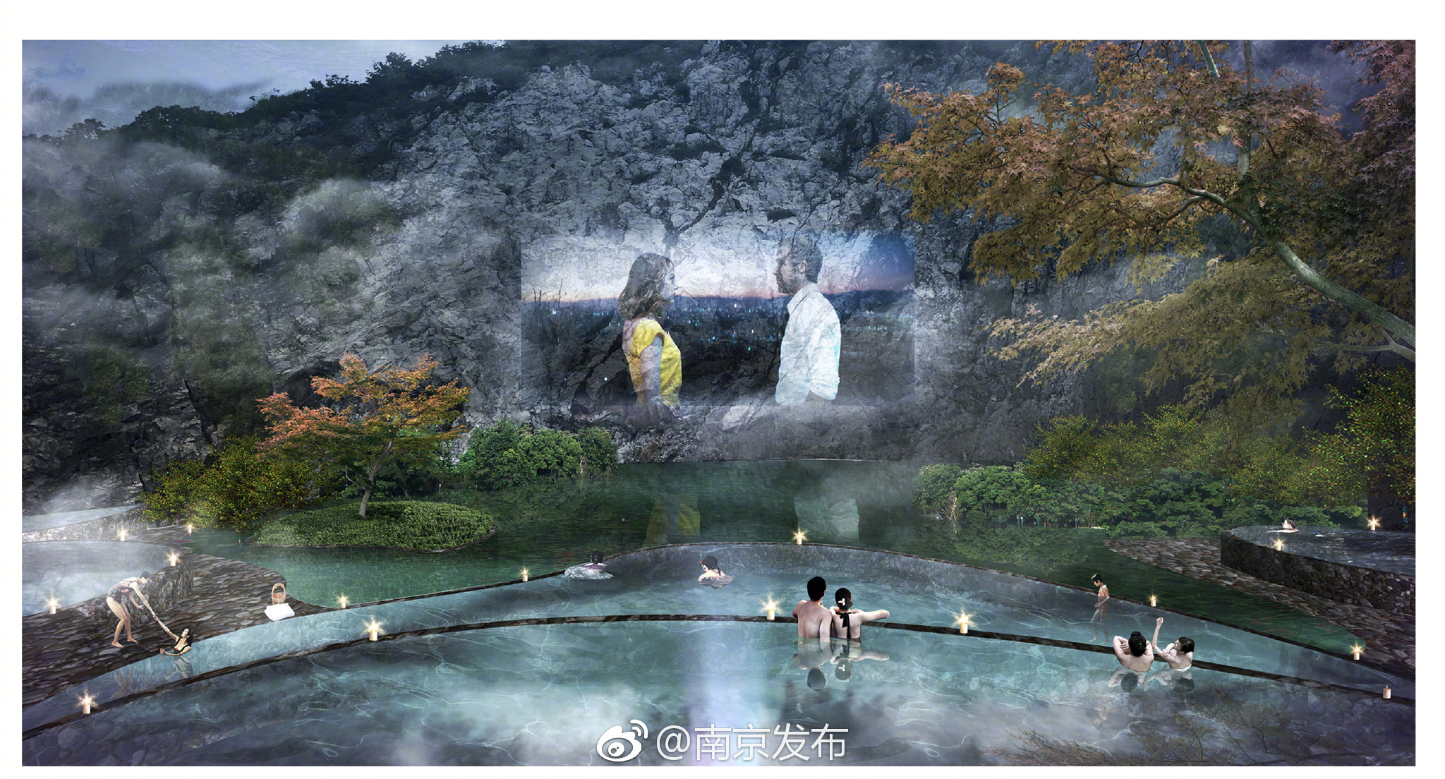 汤山最大矿坑将变身温泉生态公园,今年10月亮相