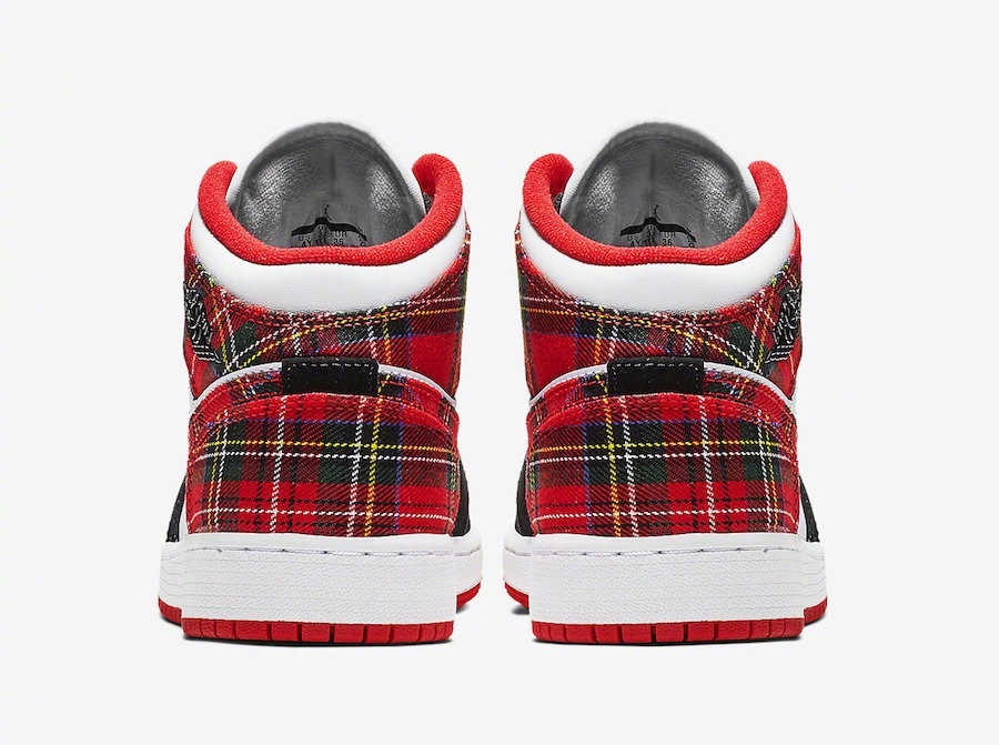 air jordan 1 mid white plaid