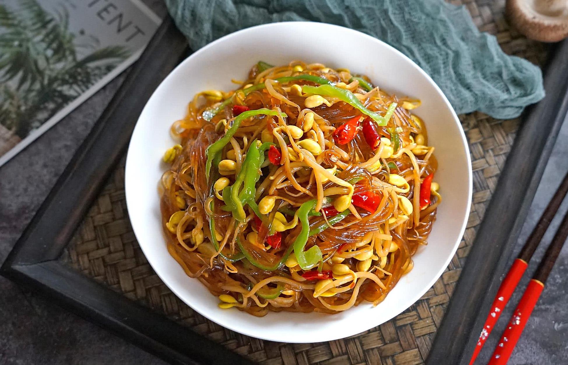 豆芽炒粉丝,为什么粉丝会粘在一起