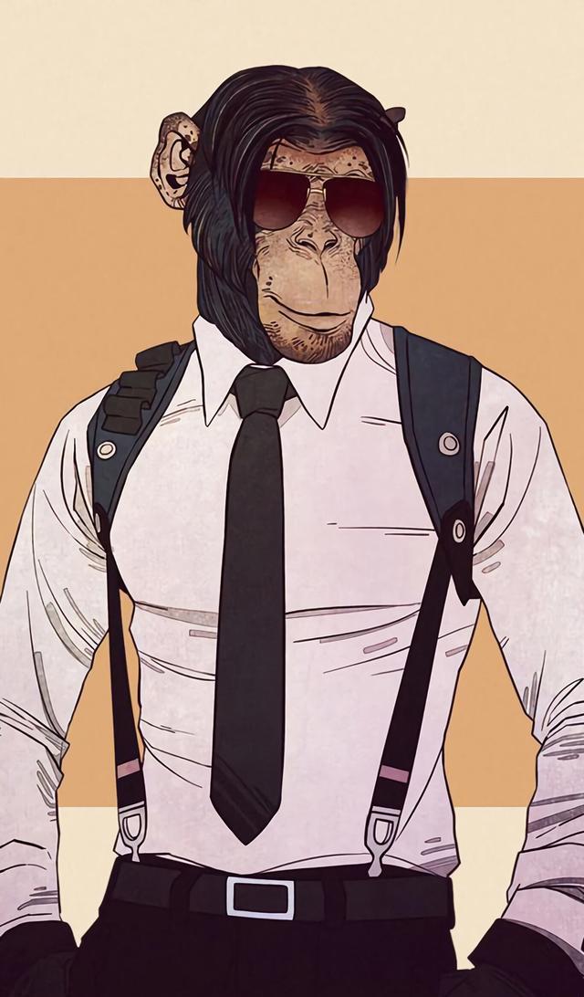 动物拟人化系列插画作品