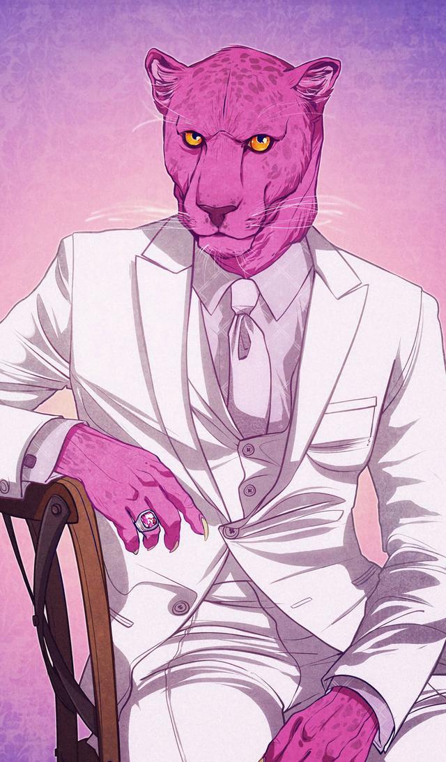 动物拟人化系列插画作品