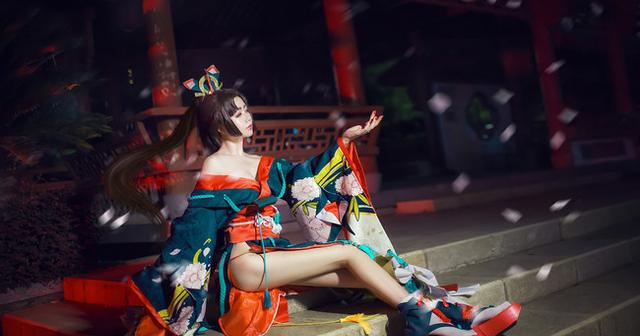 「cos正片」妖刀姬皮肤 樱雨刀舞 不要靠近我 不想死的