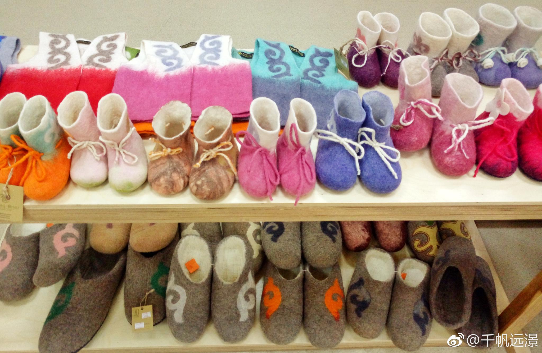 哈萨克斯坦传统手工艺品。匠人精神,纯手工精