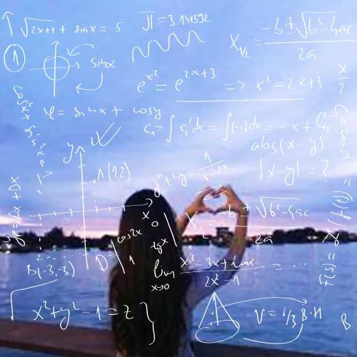 伤感数学公式女生背影头像