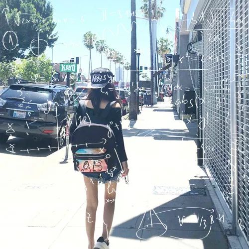 伤感数学公式女生背影头像