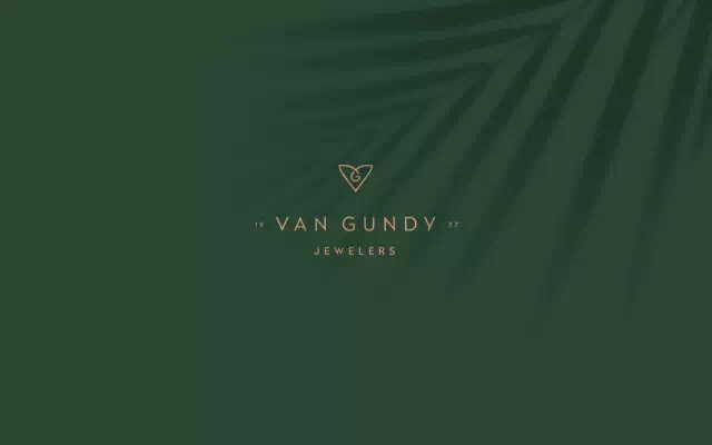 品牌设计|墨绿撞假金镌刻高贵气质。Van Gundy 珠宝品牌VI设计。
