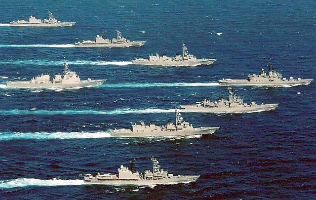 上一个10年中日海军实力直观对比,一主力舰艇中国占优