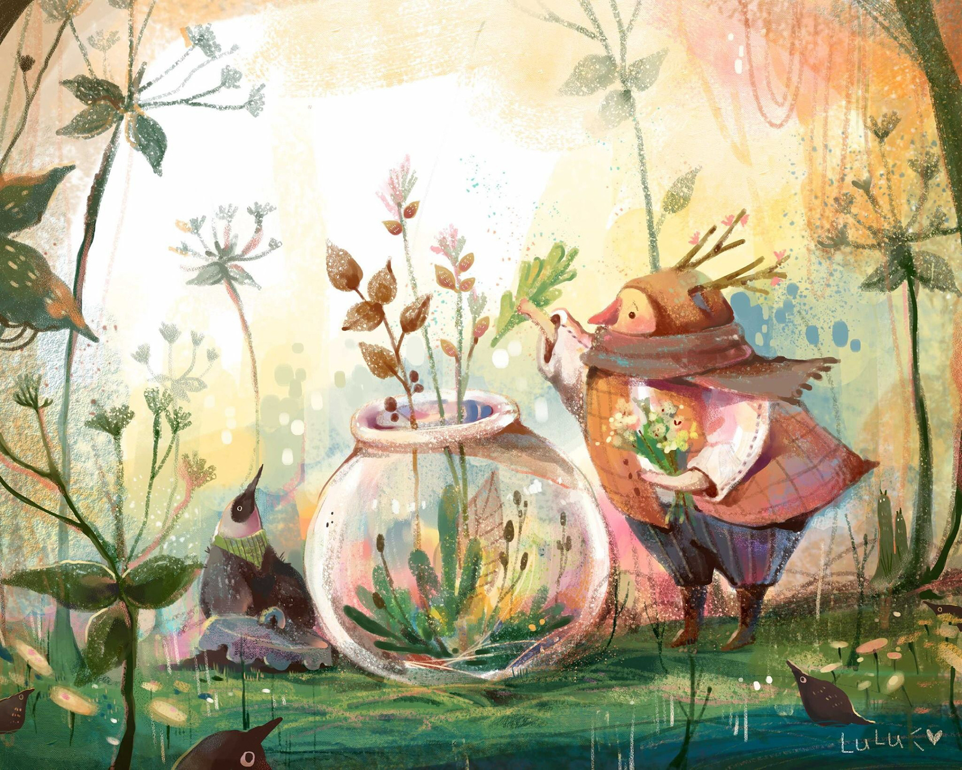 记忆中的童话森林花园-儿童绘本读物插画 ‖ by.Sa Lu