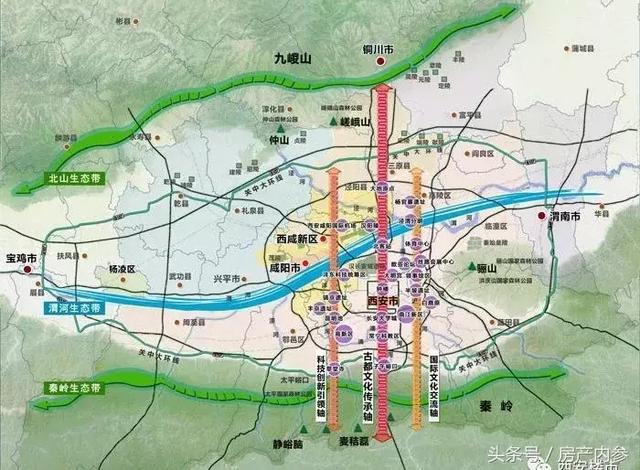 东部的浐灞核心区,西部的沣东新城,两个有意思