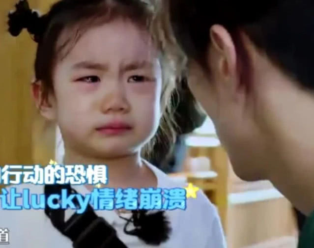 戚薇女儿小lucky参加综艺大哭这小眼神太招人