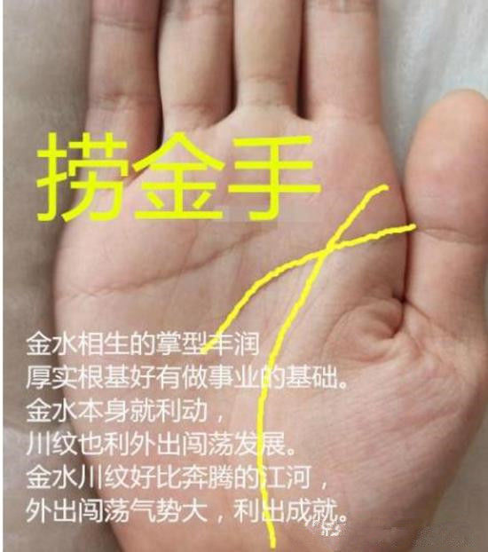 天生"捞金命"的手相,男的注定一辈子不缺钱花,女的命更好旺夫