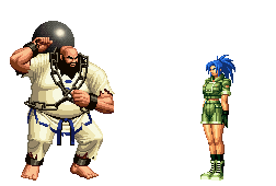 拳皇98全人物特殊开场莉安娜和陈国汉被强行拼凑成情侣