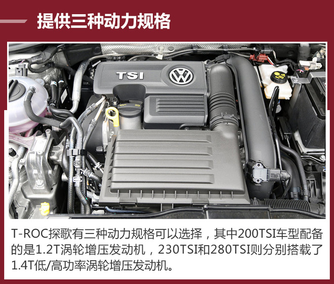 推荐280TSI 自动舒适型 T-ROC探歌购车手册